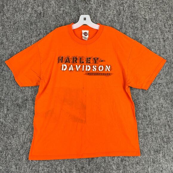 Harley Davidson Mens Low Country Charleston SC XL made USA Orange Tee Beefy-T - Picture 3 of 9